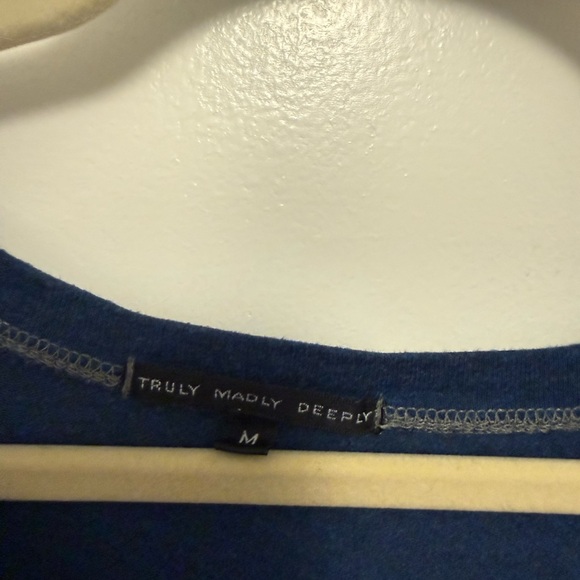 Truly Madly Deeply Blue Short Sleeve Scoop Pocket Tee - Picture 4 of 4